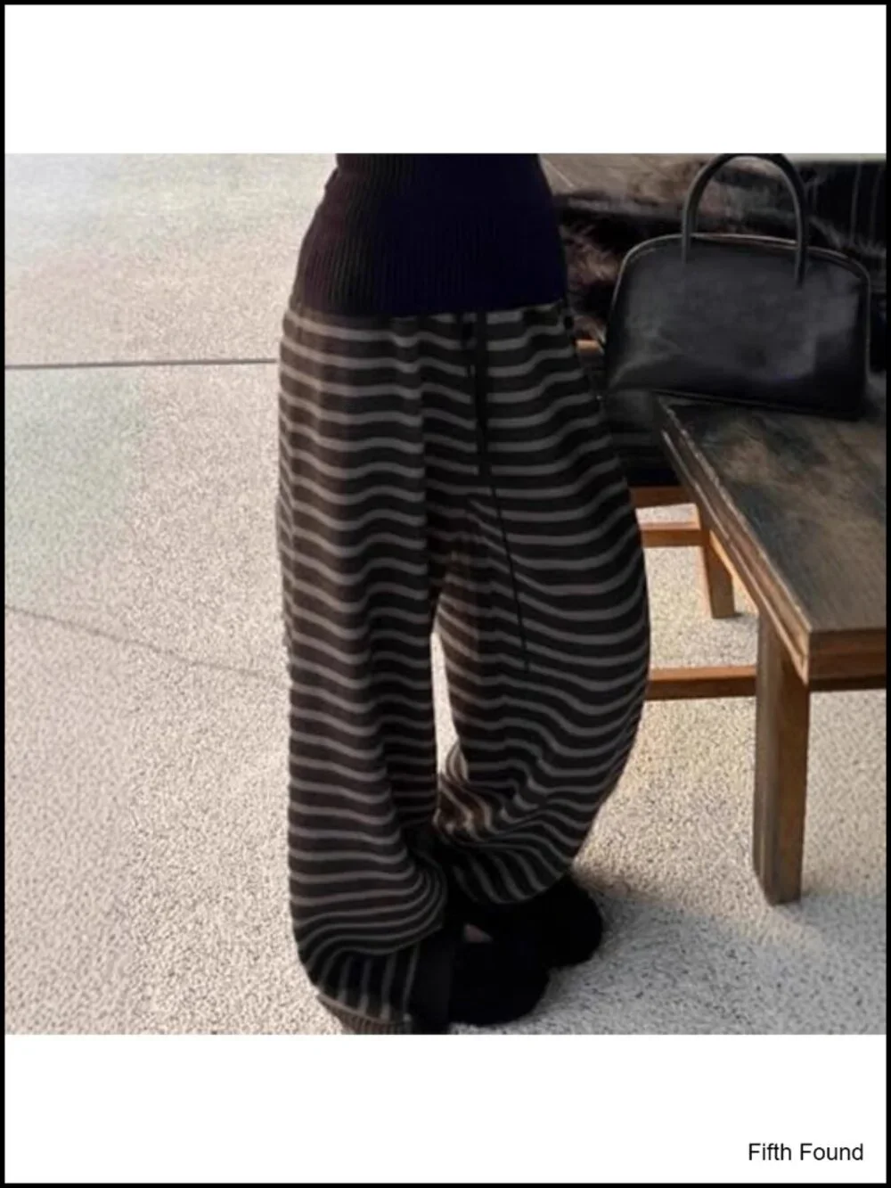 Striped Wide Leg Lounge Pajama Pants Y2k Grunge Emo Alt Pjs